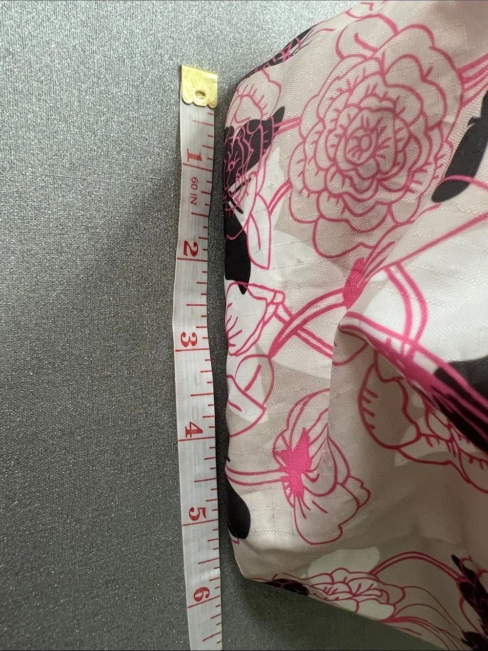 LeSportsac | Pink Tan White & Dark Gray Floral Tote Bag Size 9